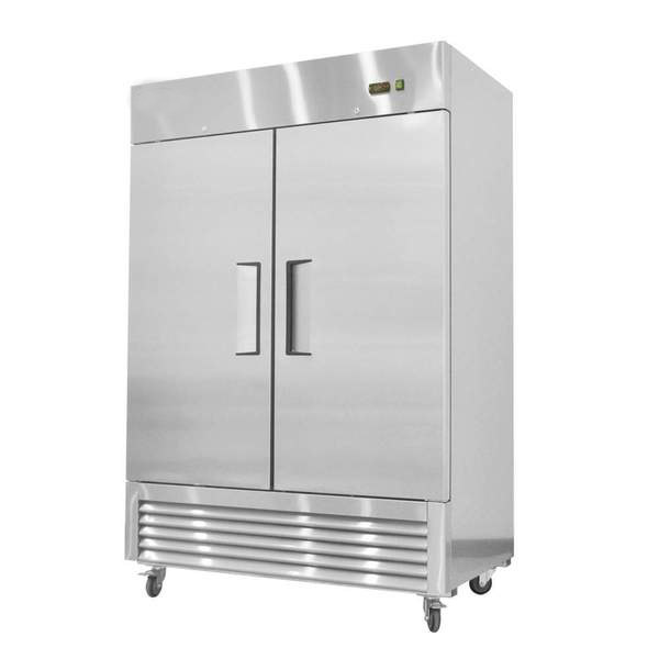 Double Door Stainless Steel Reach-In Refrigerator 43 cu.ft.